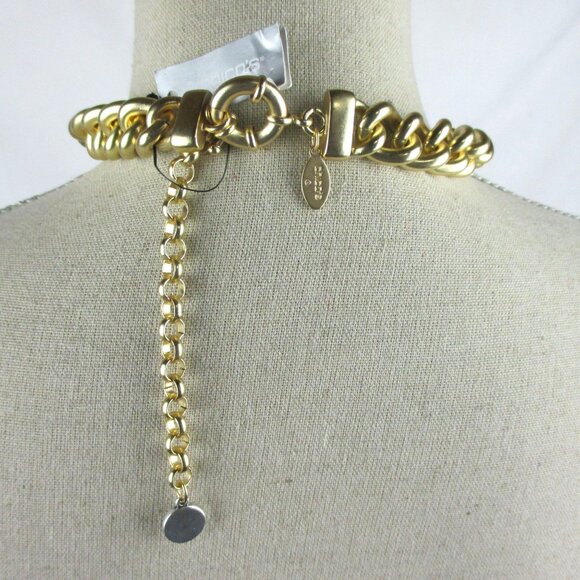 Chico's Mixed Metal Chunky Chain Link Bib Necklace NWT $59 - Picture 8 of 9